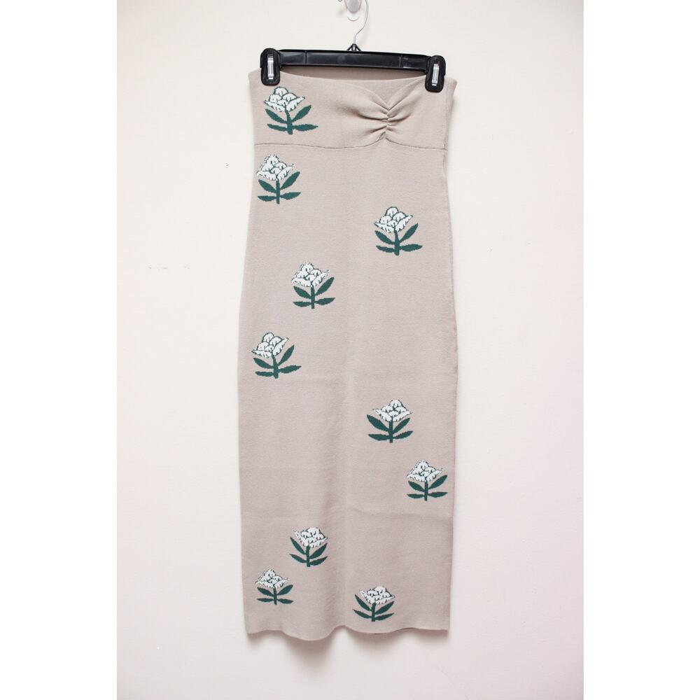 Rhode Jude/Ettie Floral Knit Crop Midi Skirt 2 PC Set Size Small - Picture 6 of 9